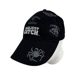 Deadliest Catch Ballcap Hat Black Strapback Cornelia Marie Alaska TV Embroidered